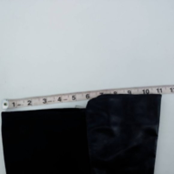 Lane Bryant Womens Boots Black Block Heels Knee High Side Zip Almond Toe 9WW - Picture 9 of 11